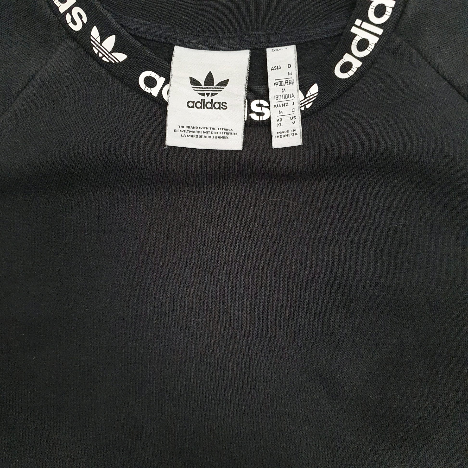 Mens Black Adidas  Crewneck Jumper