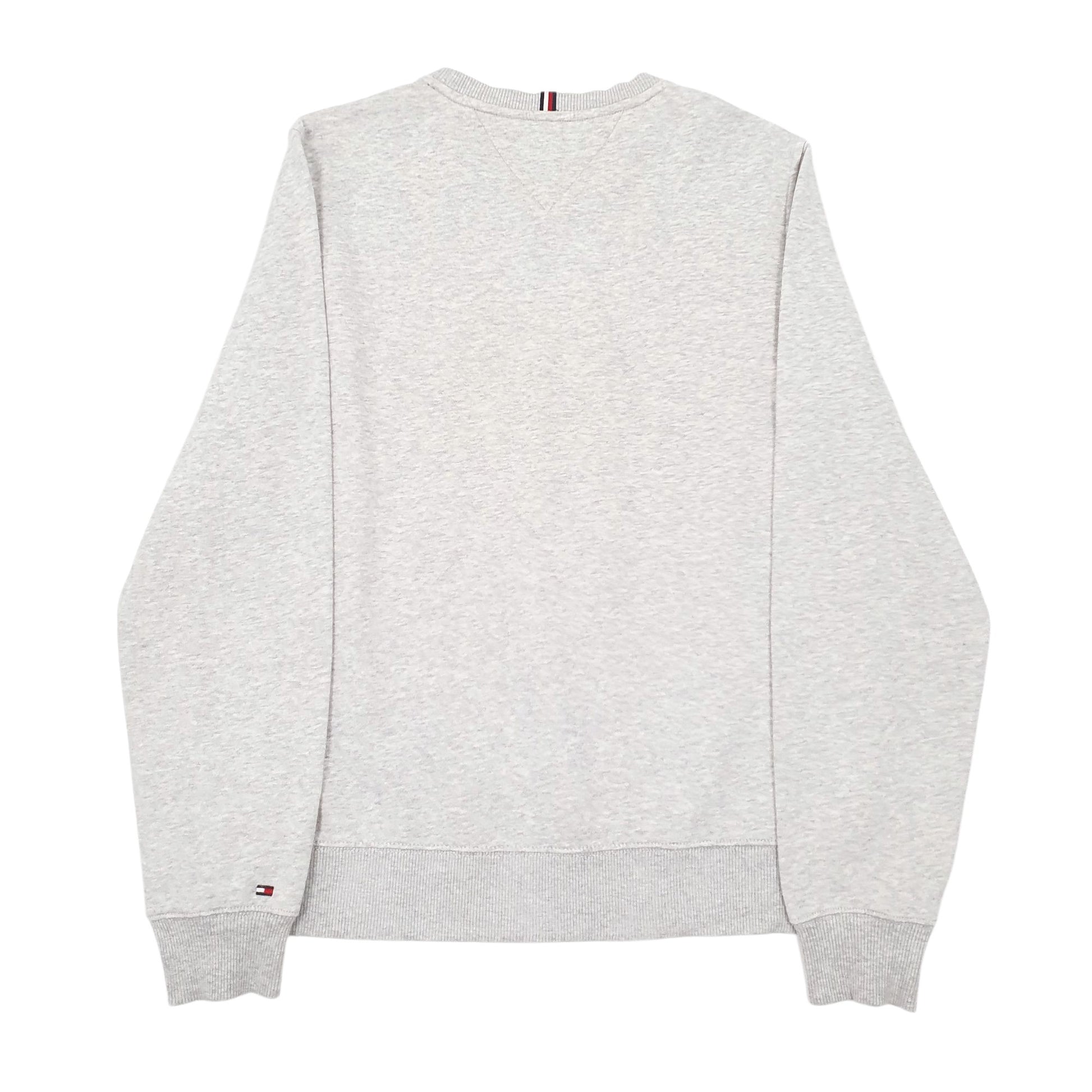 Mens Grey Tommy Hilfiger Spellout Crewneck Jumper