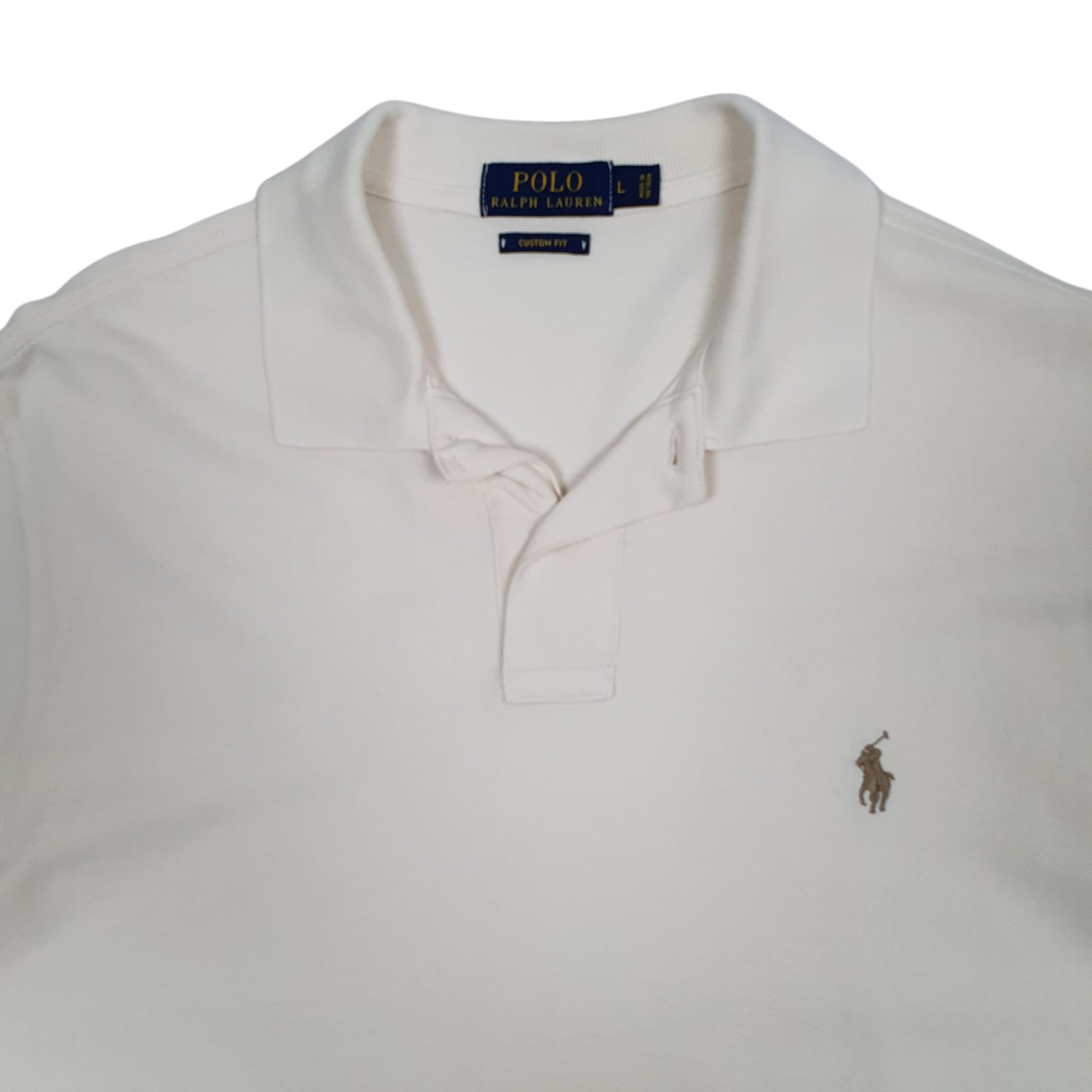 Mens Cream Polo Ralph Lauren   Polo Shirt