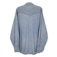 Mens Blue Wrangler Denim Pearl Snap Rodeo  Shirt