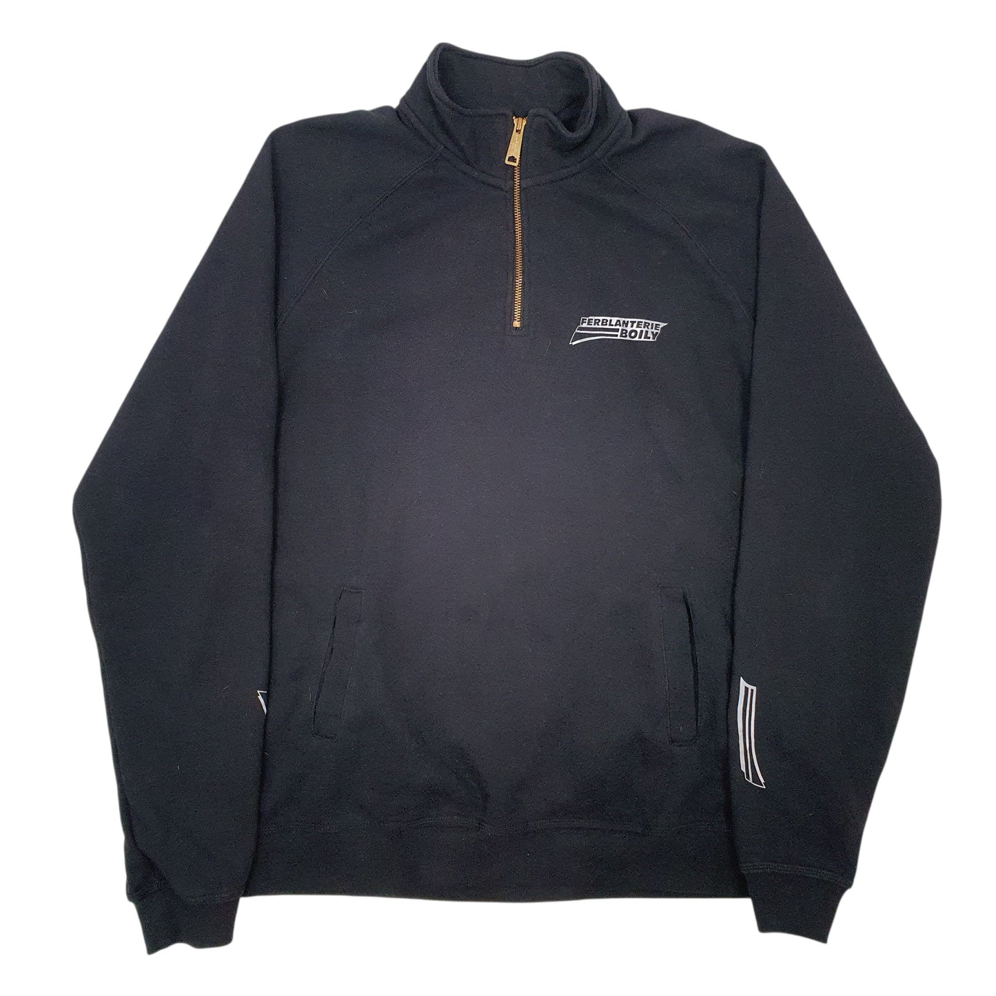 Mens Black Carhartt Relaxed Fit Quarter Zip Jumper