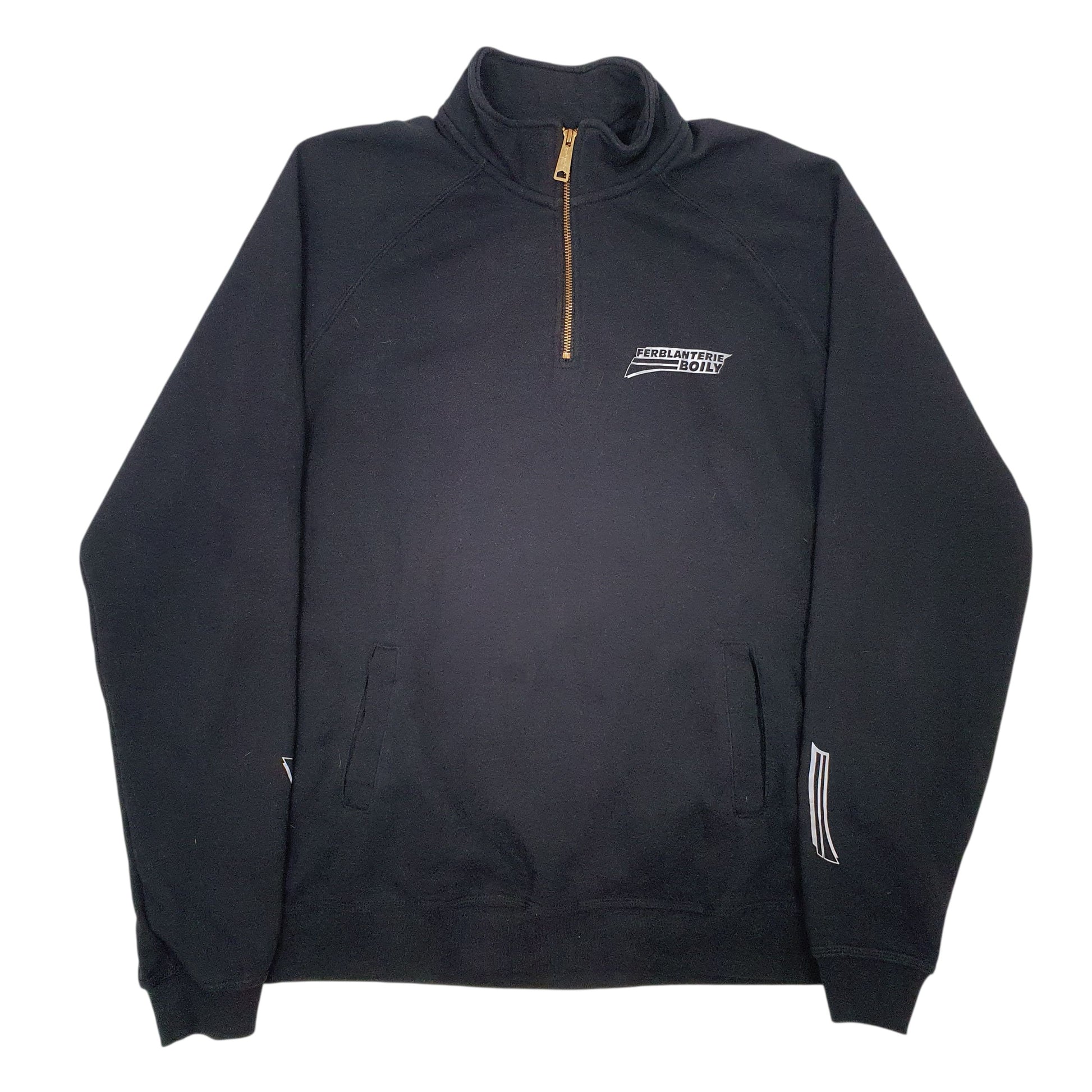 Mens Black Carhartt Relaxed Fit Quarter Zip Jumper