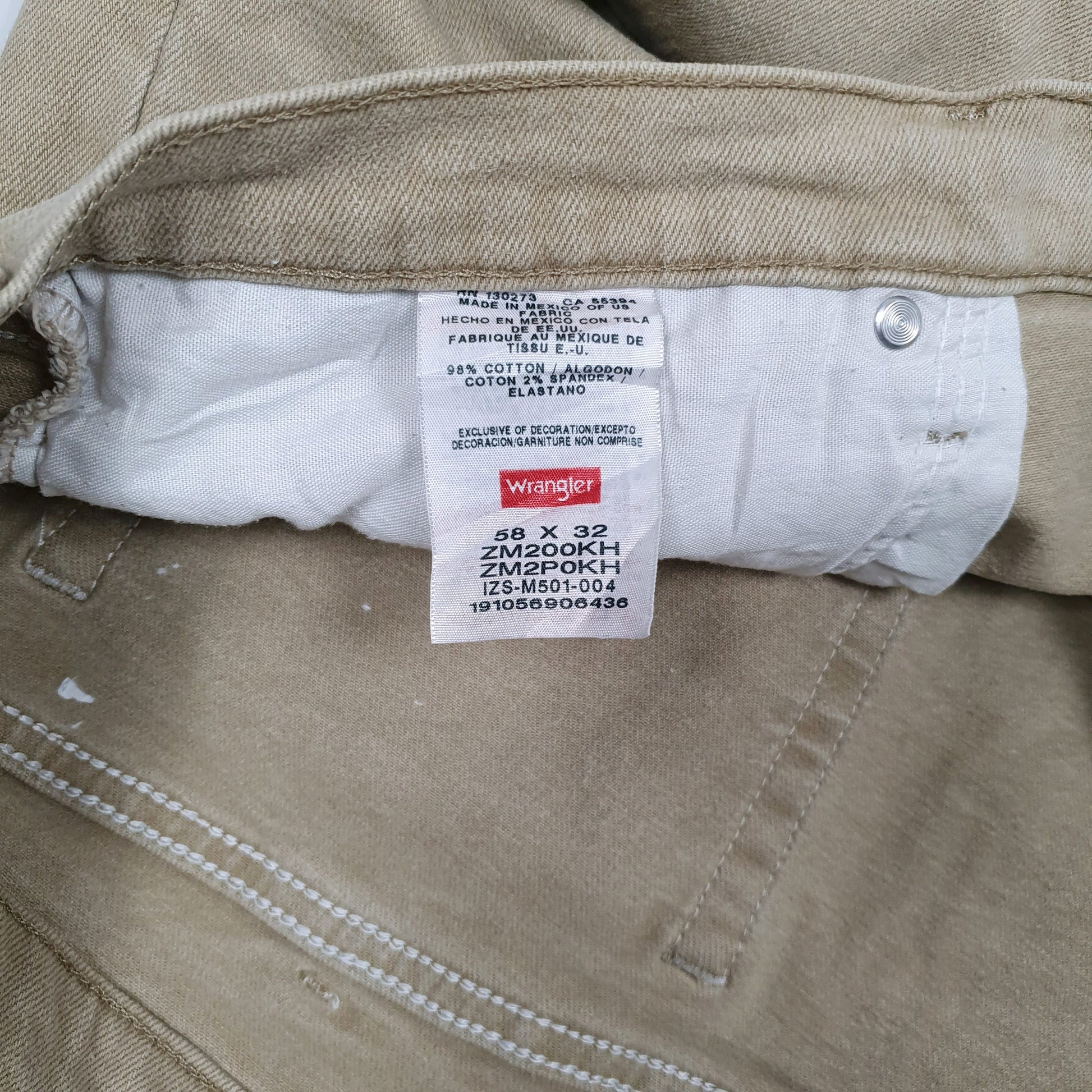 Mens Beige Wrangler   Jeans