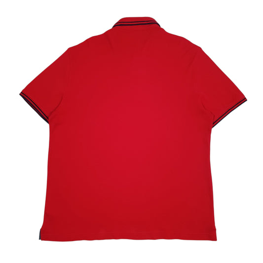 Mens Red Tommy Hilfiger  Crewneck Polo Shirt