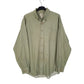 Mens Khaki L.L.Bean Vintage 90s 00s Long Sleeve Shirt