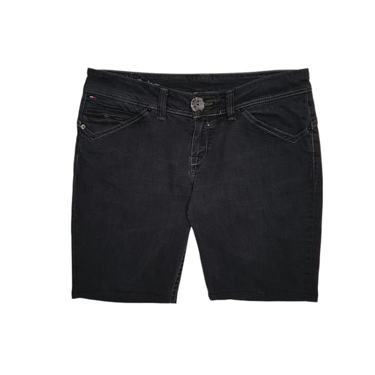 Womens Black Tommy Hilfiger Skinny Denim Shorts