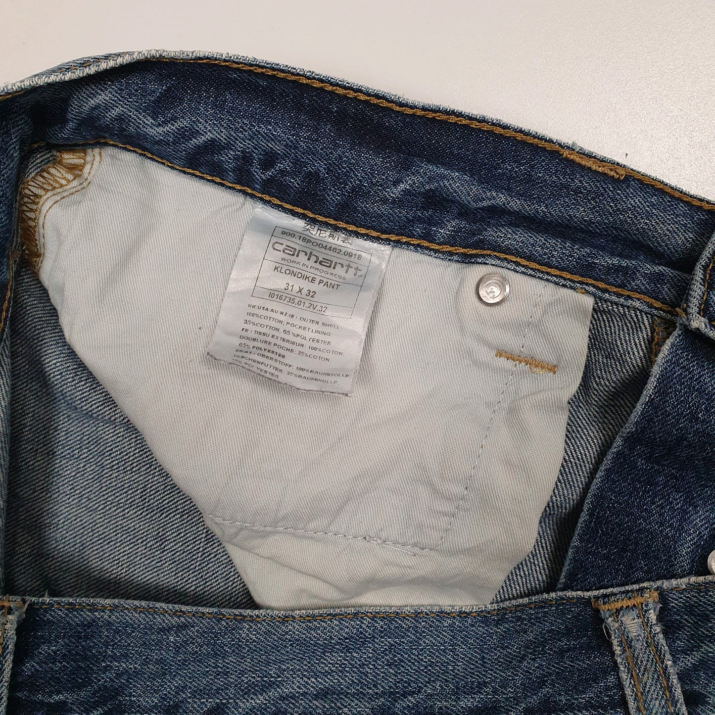Mens Blue Carhartt   Shorts