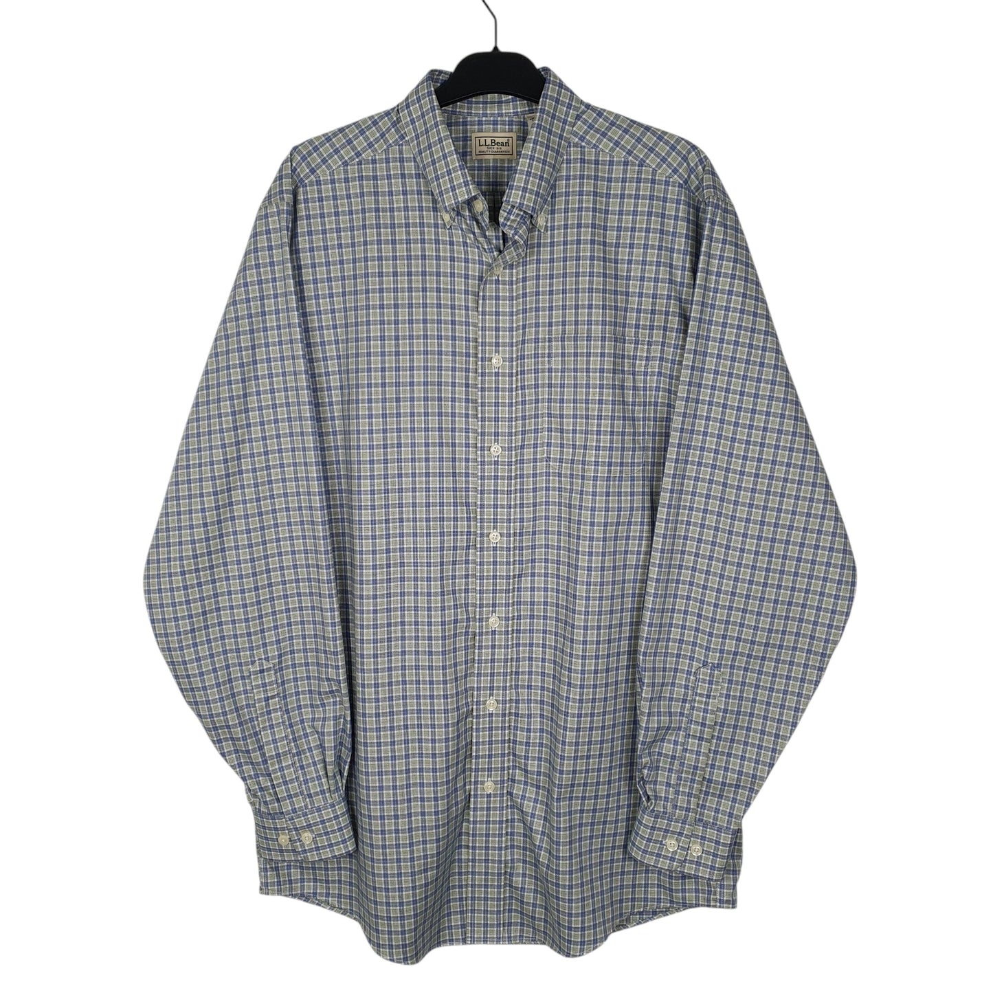 Mens Blue L.L.Bean Tall Long Sleeve Shirt