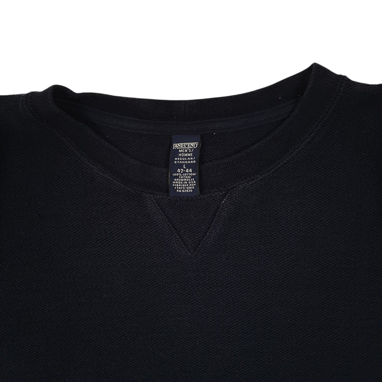 Mens Navy Lands End Vintage 90s Crewneck Jumper