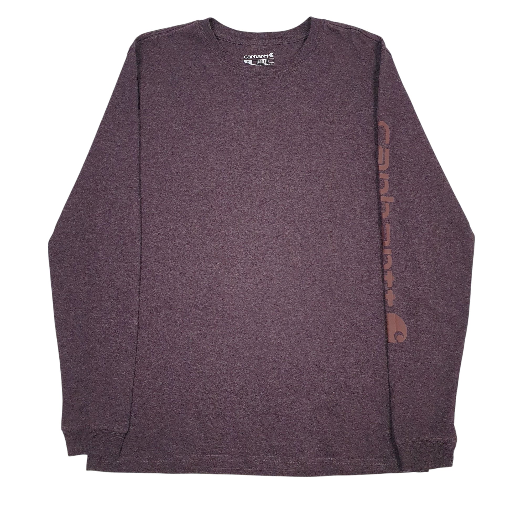 Womens Burgundy Carhartt TK0231-W Long Sleeve T Shirt