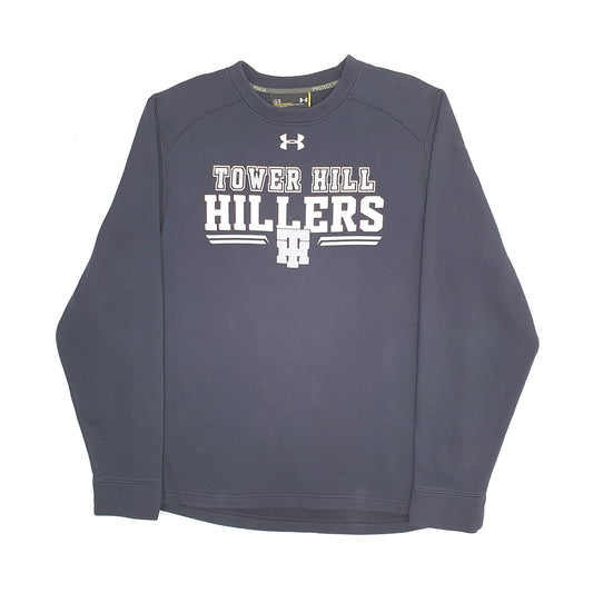 Mens Navy Underarmour One small hole on back Crewneck Jumper