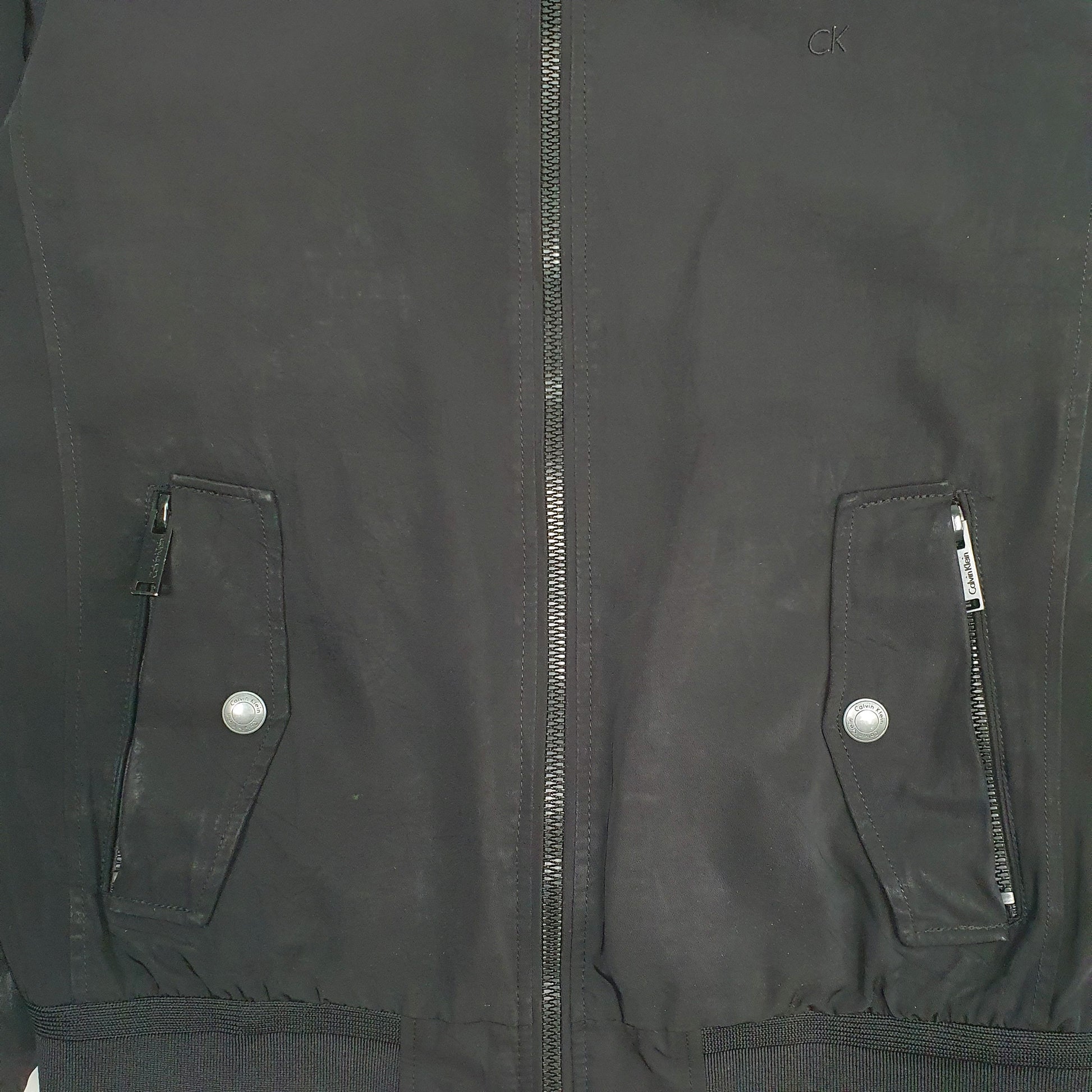 Mens Black Calvin Klein Windbreaker  Coat
