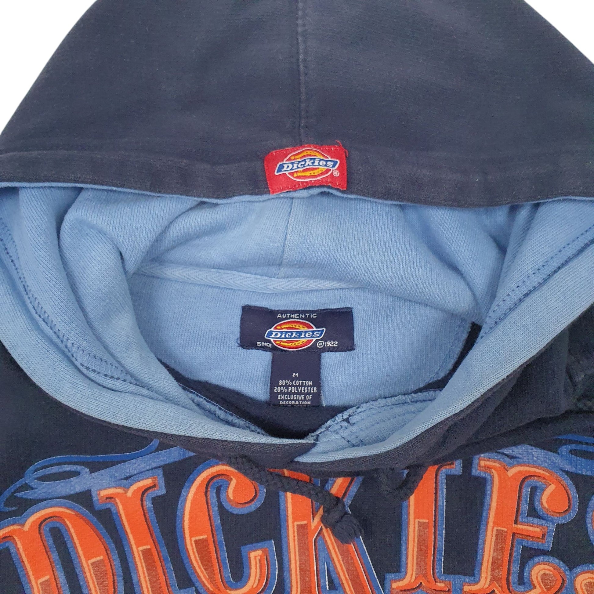 Mens Navy Dickies Spellout Hoodie Jumper