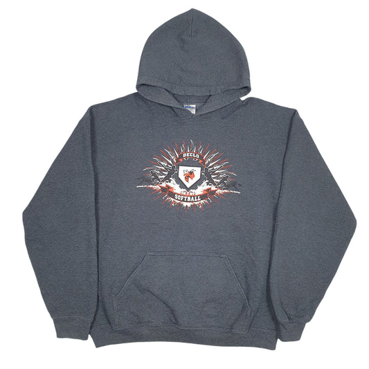 Mens Grey Tommy Hilfiger Declo Softball Hoodie Jumper