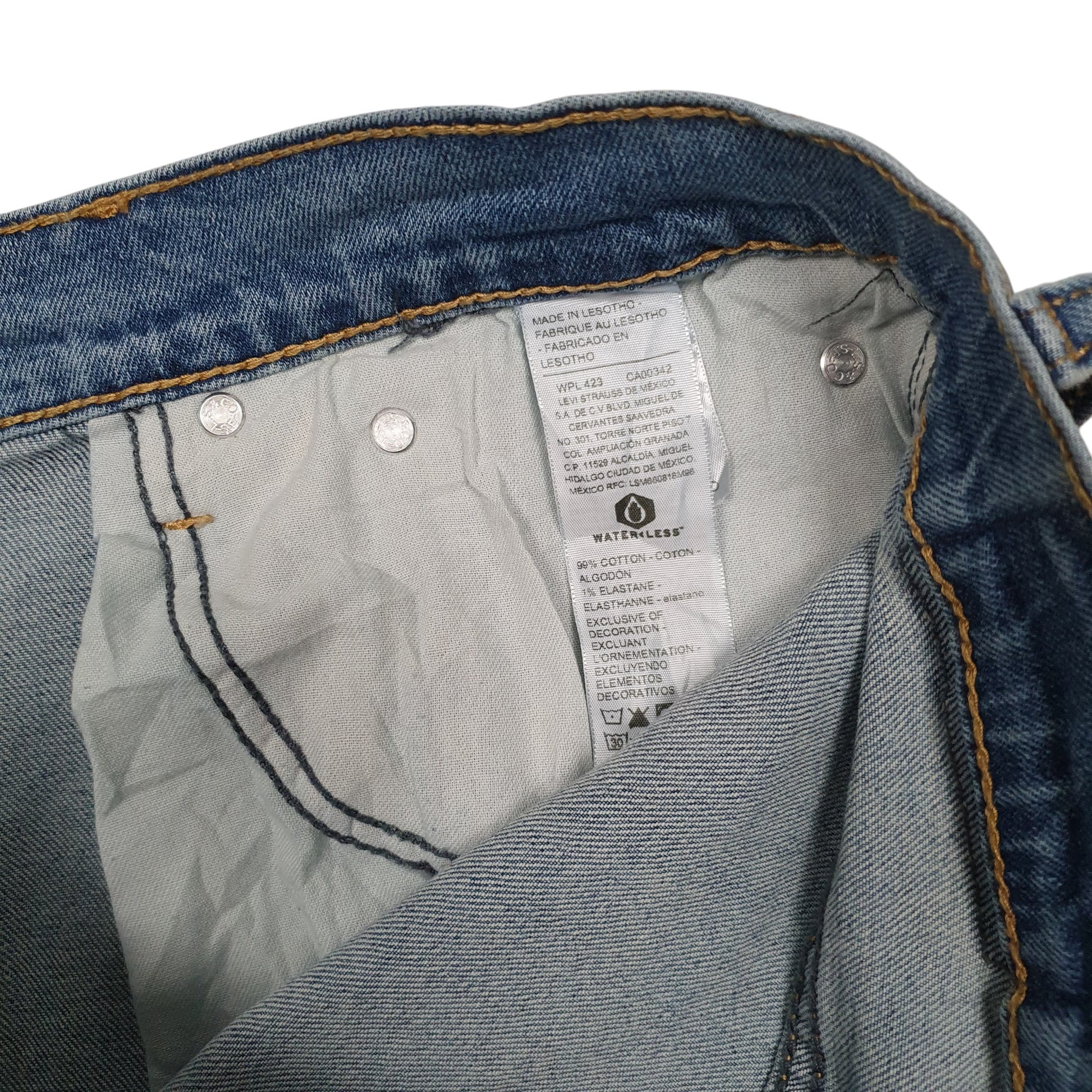 Mens Blue Levis Signature  Shorts