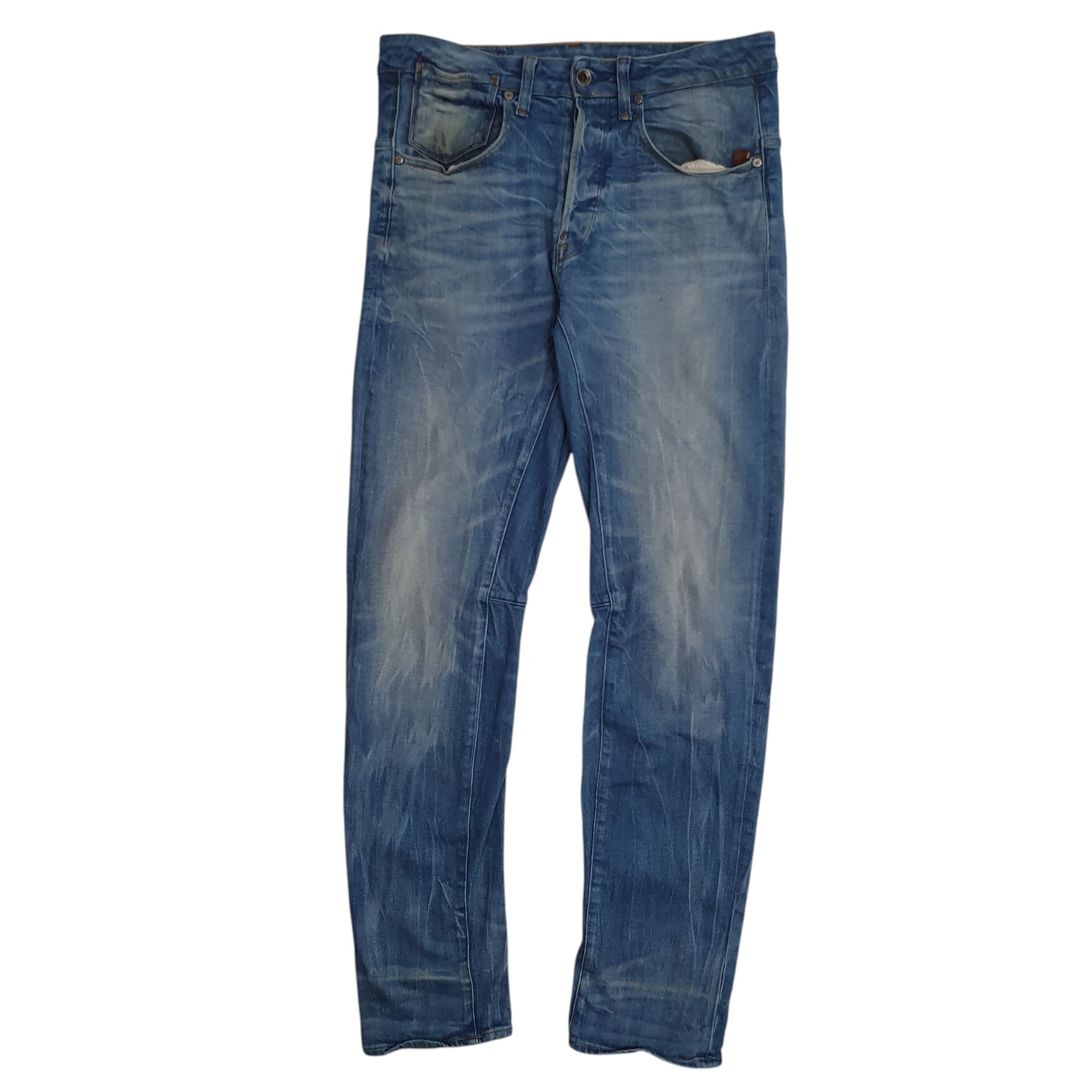 Mens Blue G Star Raw 3D Tapered A-Crotch JeansW34 L34