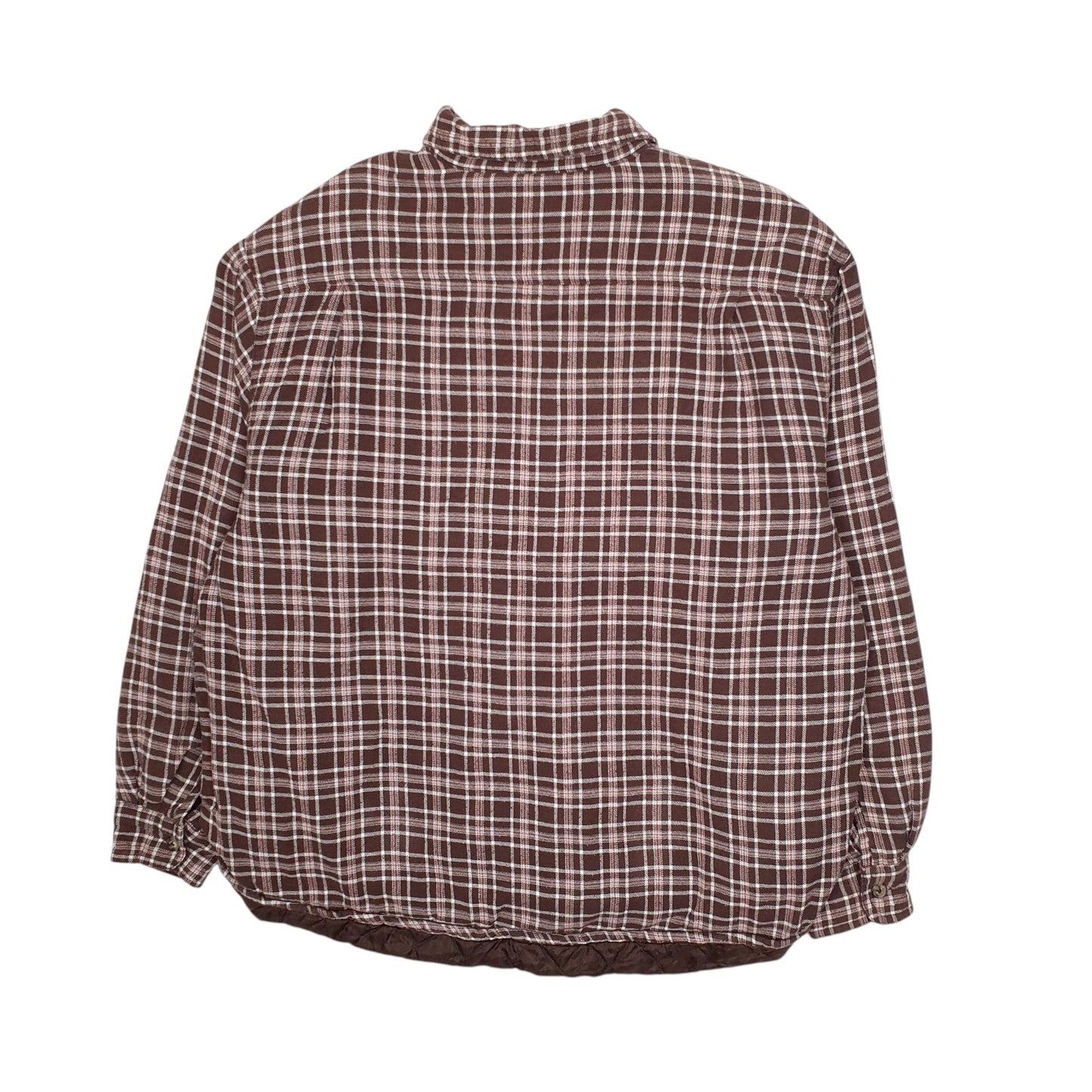 Mens Brown Wrangler Quilt Lined Hoodie Coat