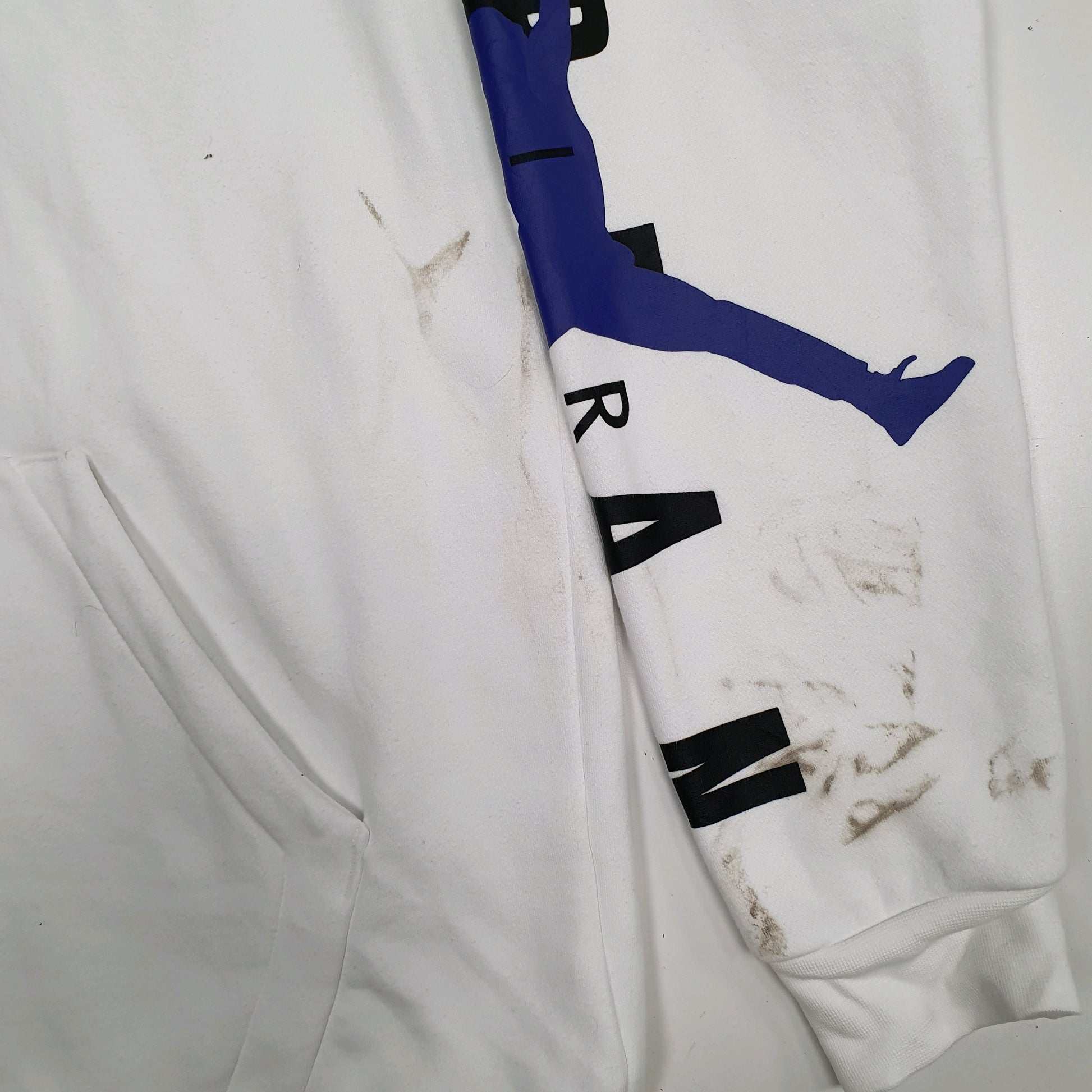 Mens White Nike Air Jordan Basketball Hoodie Jumper