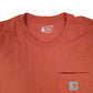 Mens Orange Carhartt  Quarter Zip T Shirt