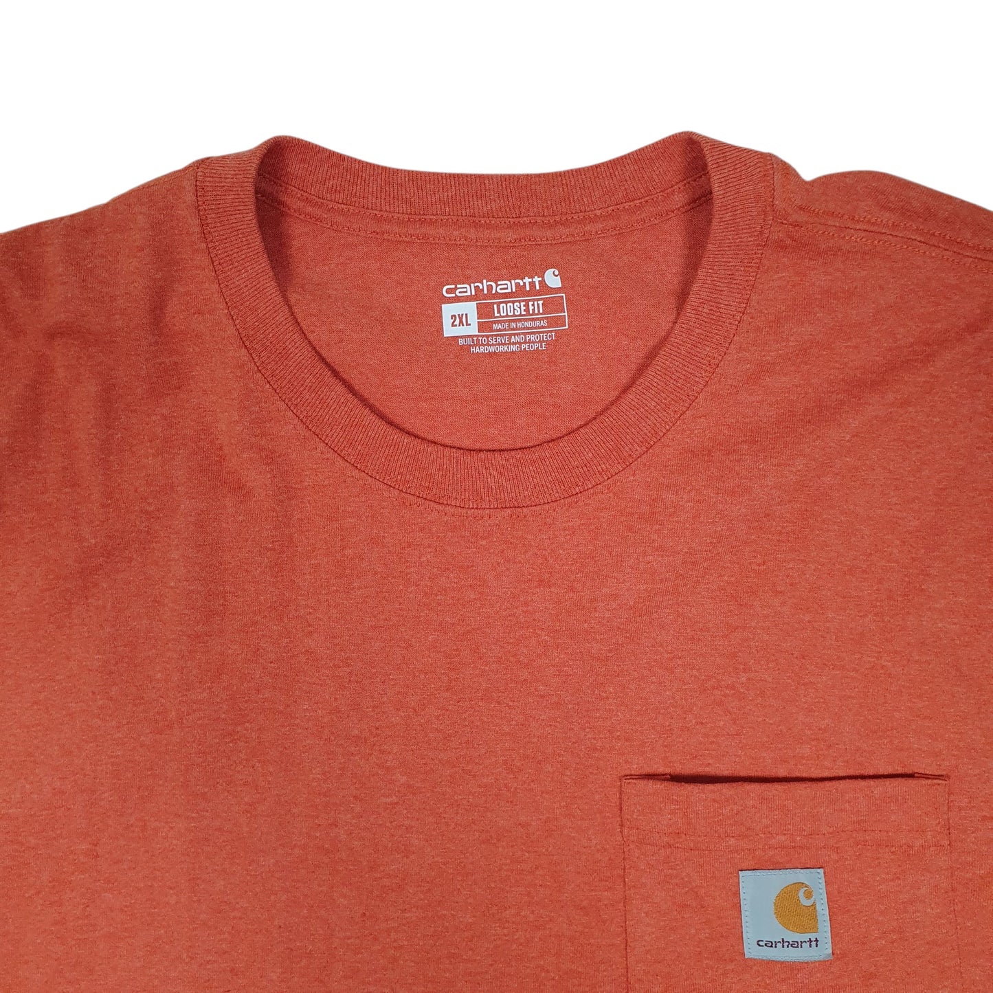 Mens Orange Carhartt  Quarter Zip T Shirt