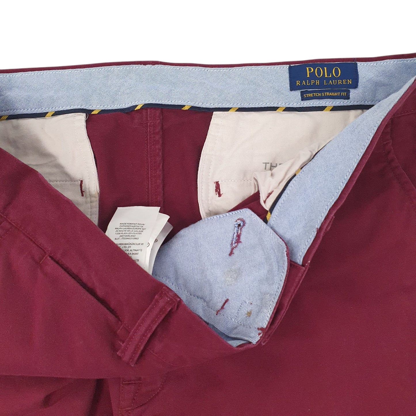 Mens Burgundy Polo Ralph Lauren   Trousers