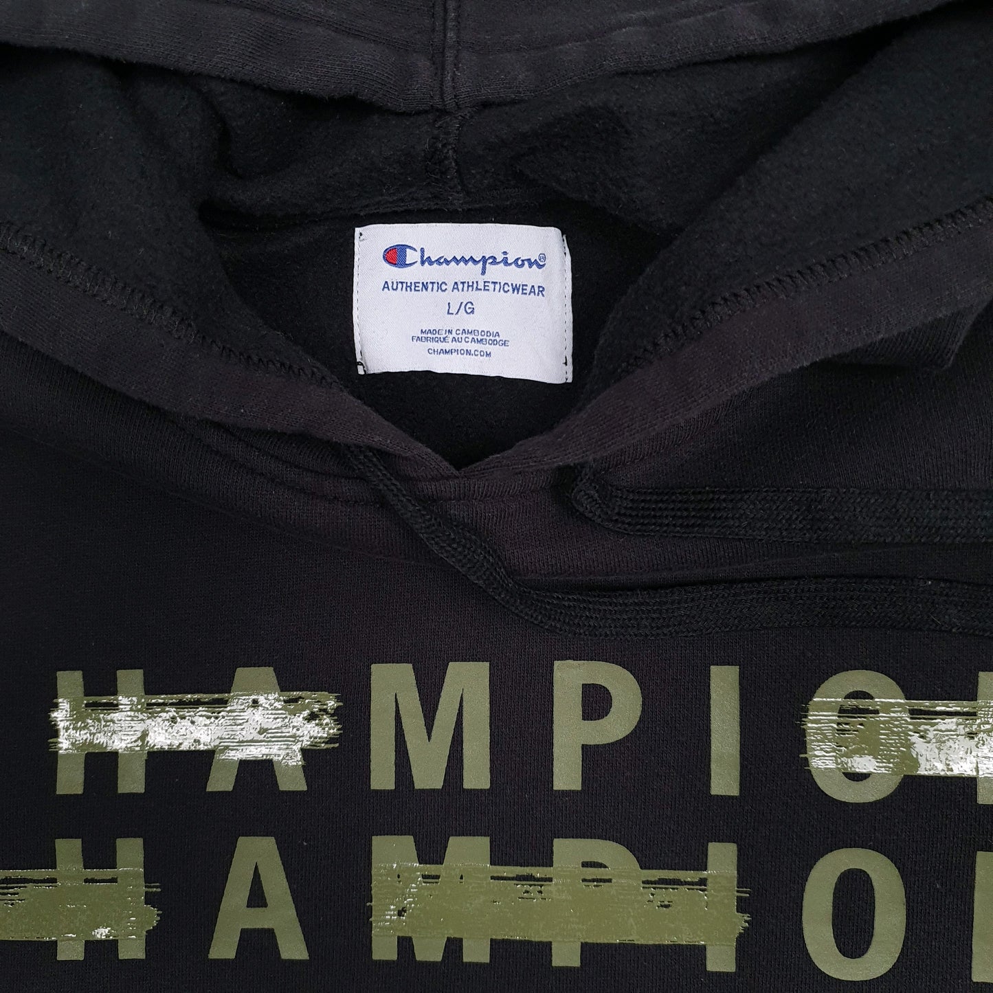 Mens Black Champion  Hoodie Jumper