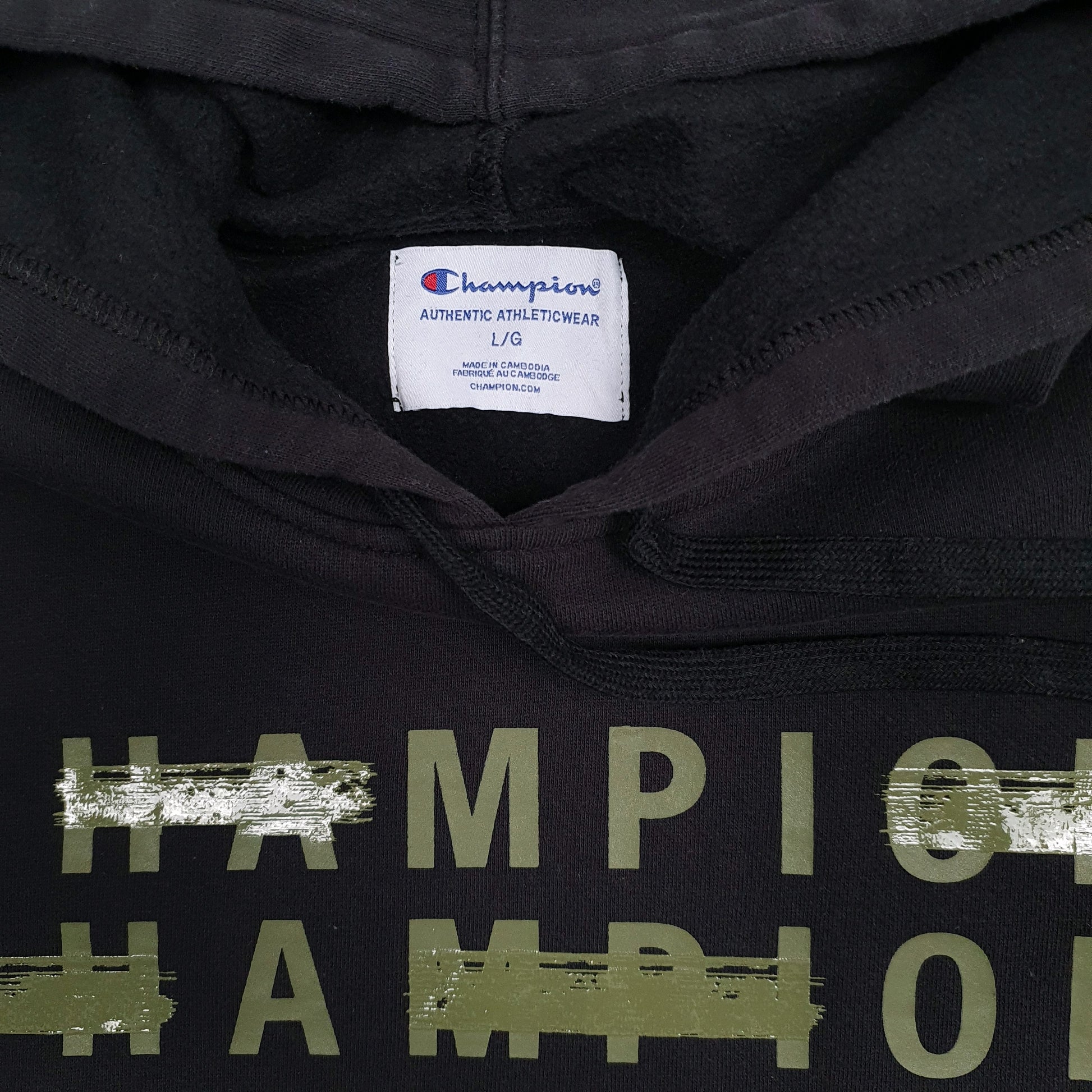 Mens Black Champion  Hoodie Jumper