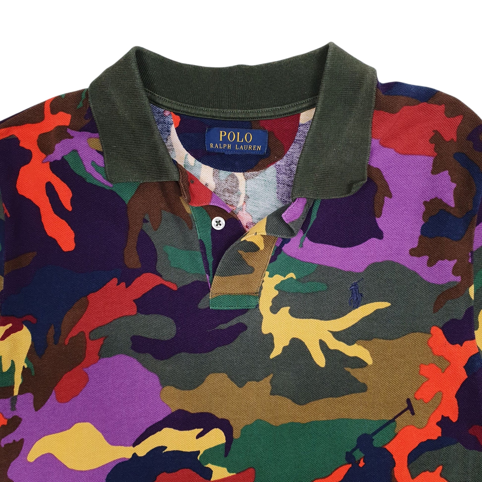 Mens Green Polo Ralph Lauren Camouflage  Polo Shirt