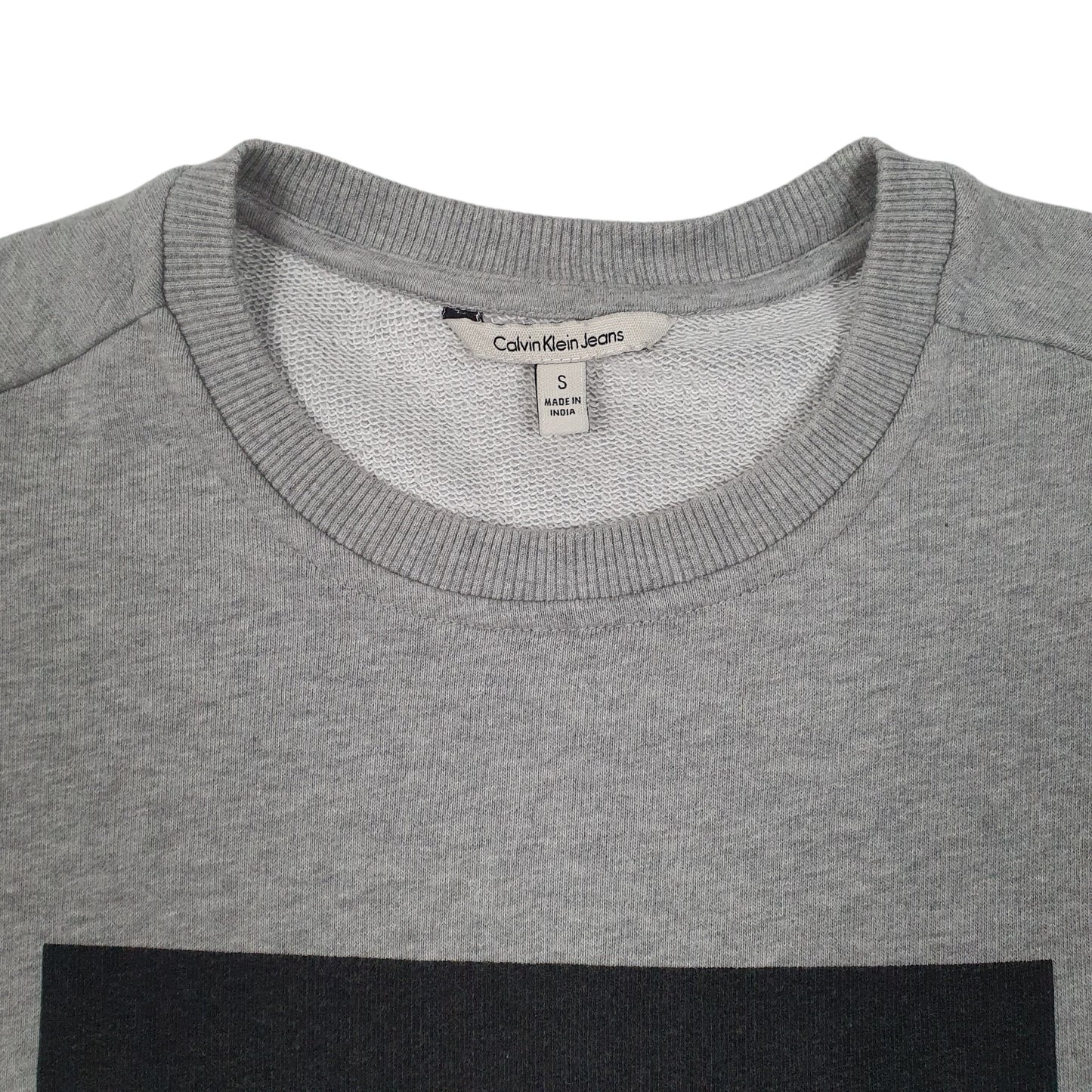 Mens Grey Calvin Klein  Crewneck Jumper