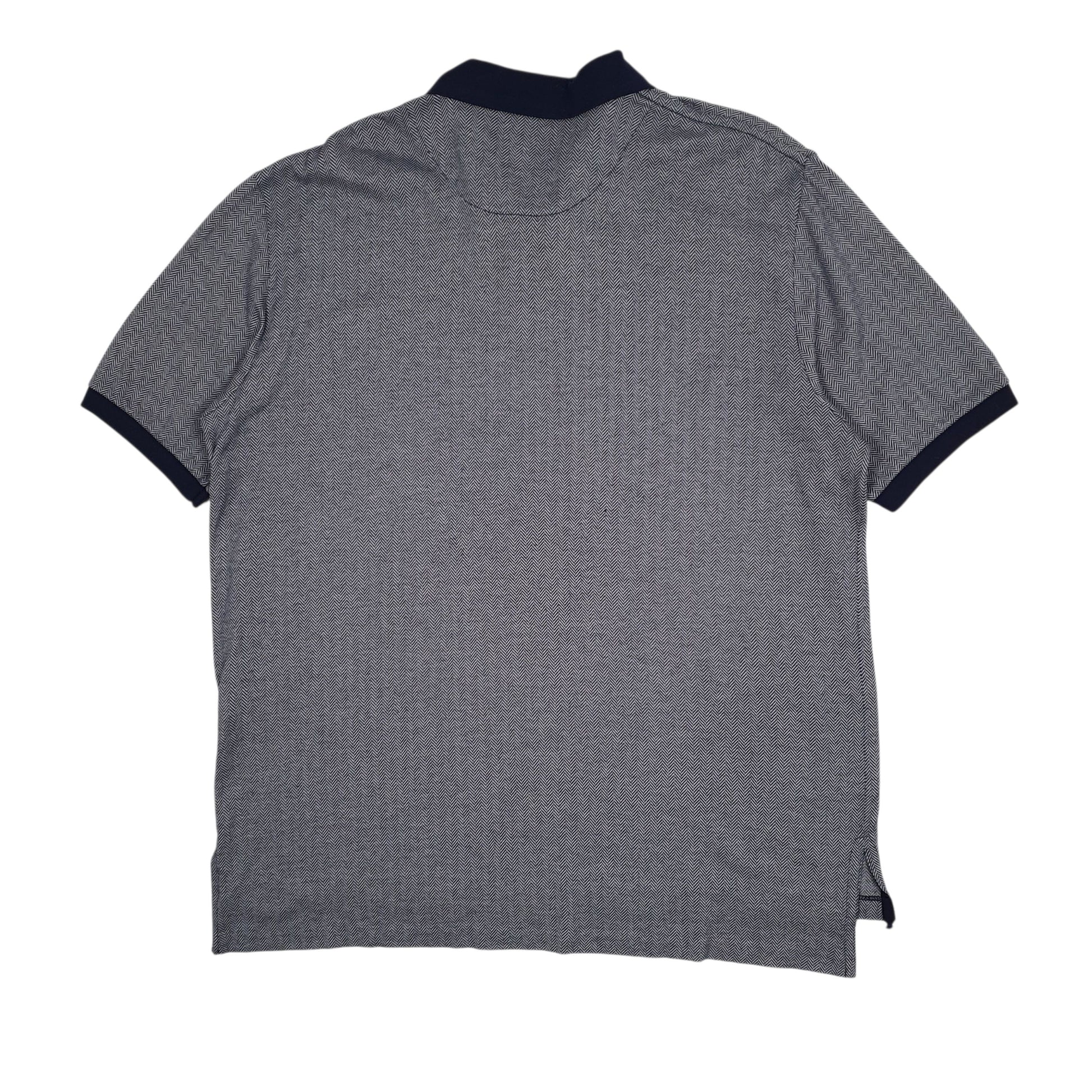 Mens Navy Polo Ralph Lauren Herringbone  Polo Shirt