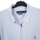Mens Blue Ralph Lauren Knit Oxford  Shirt