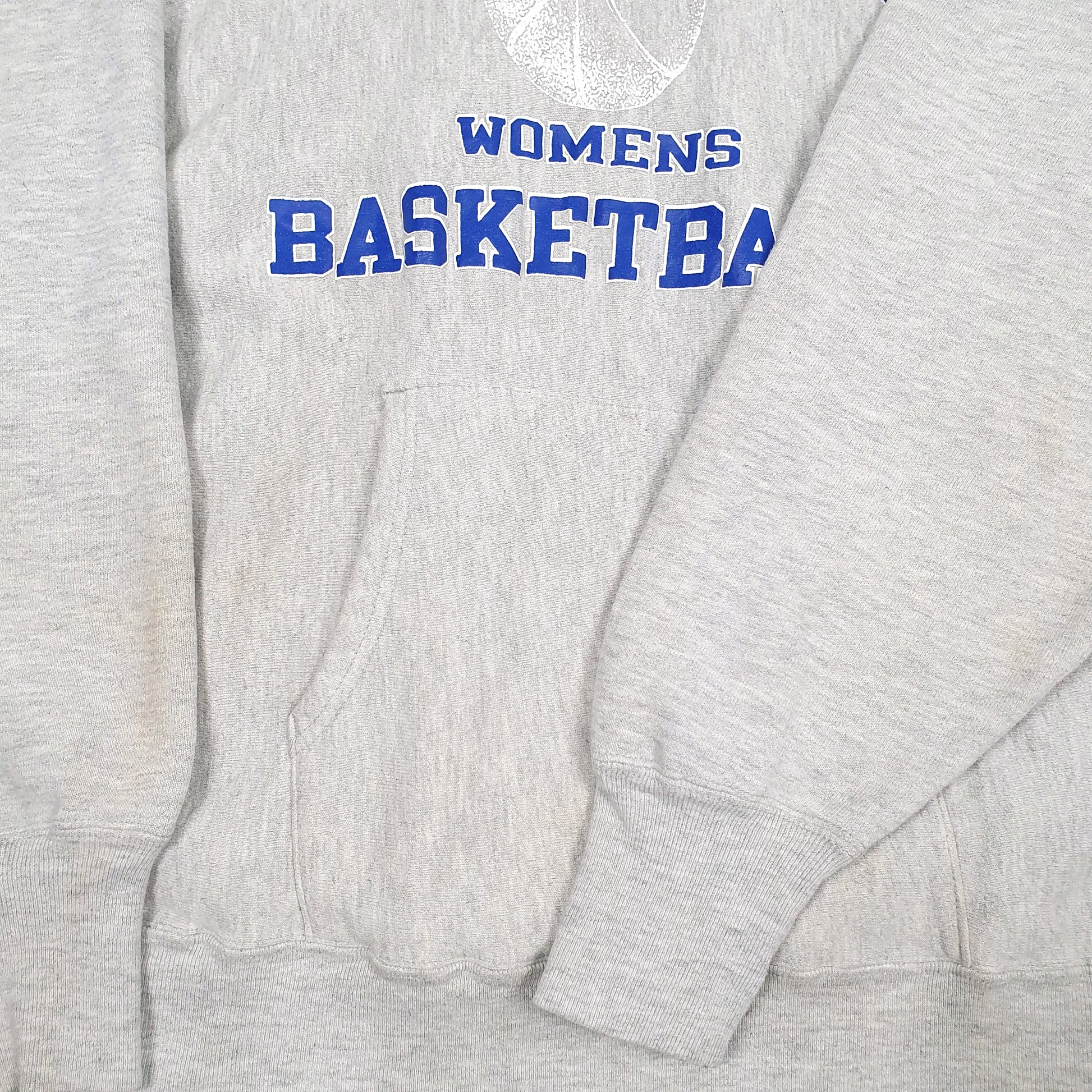 Mens Grey Champion Made In USA 90s  Reverse Weave Hoodie Jumper