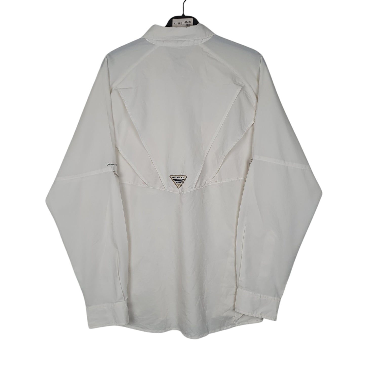 Mens White Columbia Sportswear Company Performance Fishing Gear  Shirt