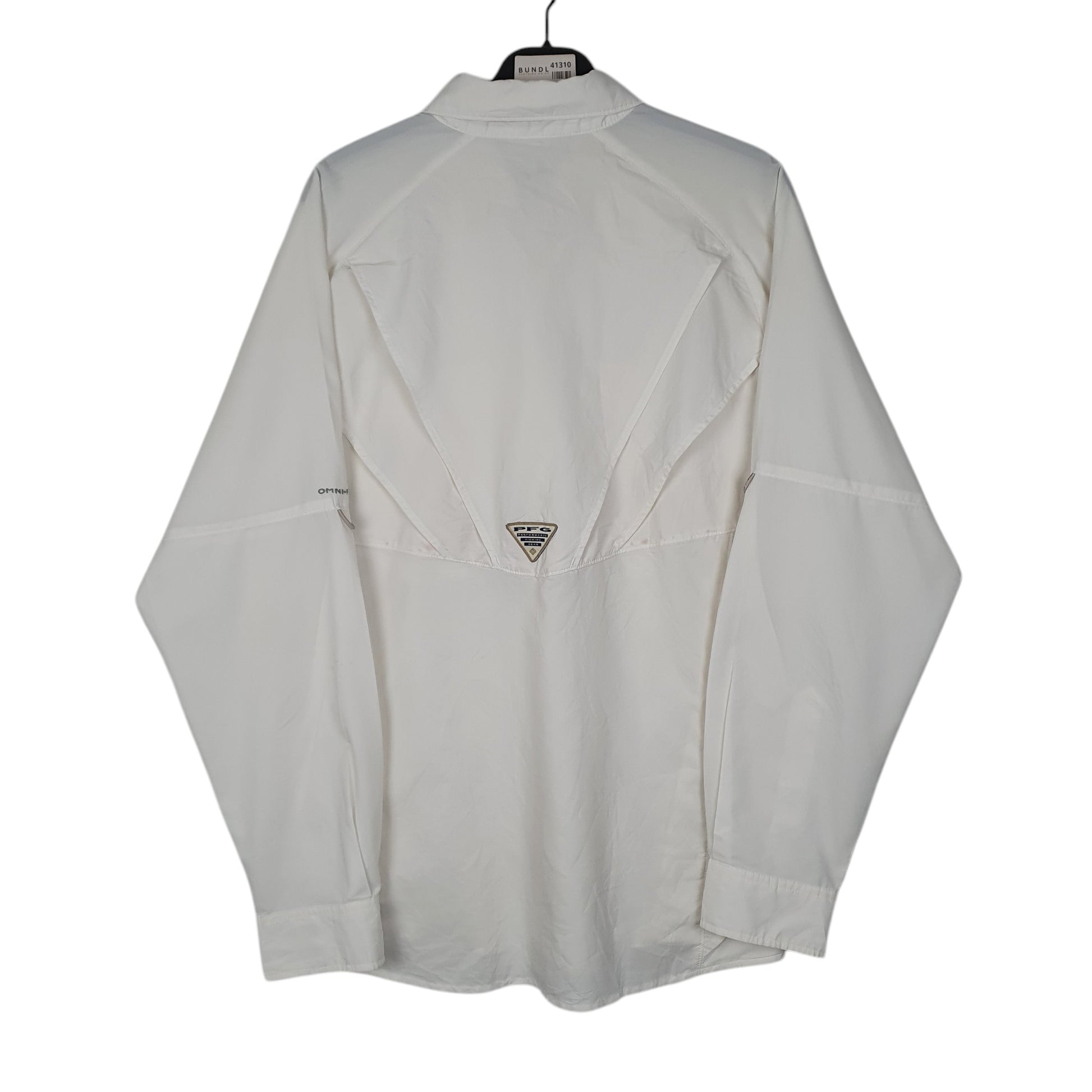 Mens White Columbia Sportswear Company Performance Fishing Gear  Shirt