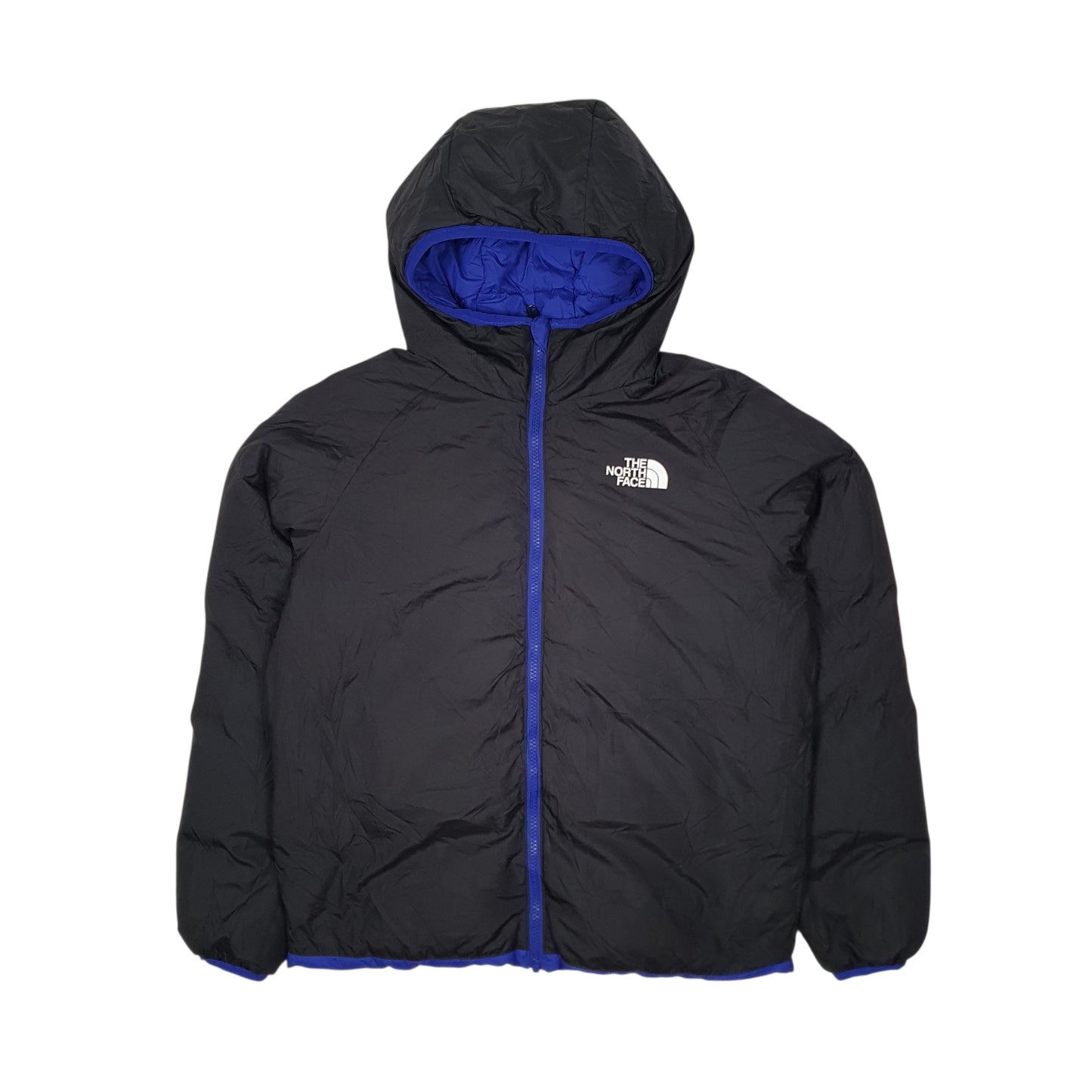 Mens Blue The North Face Nuptse Hooded Reversible  Coat