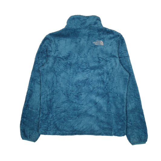 Womens Blue The North Face Fluffy Full Zip Jumper