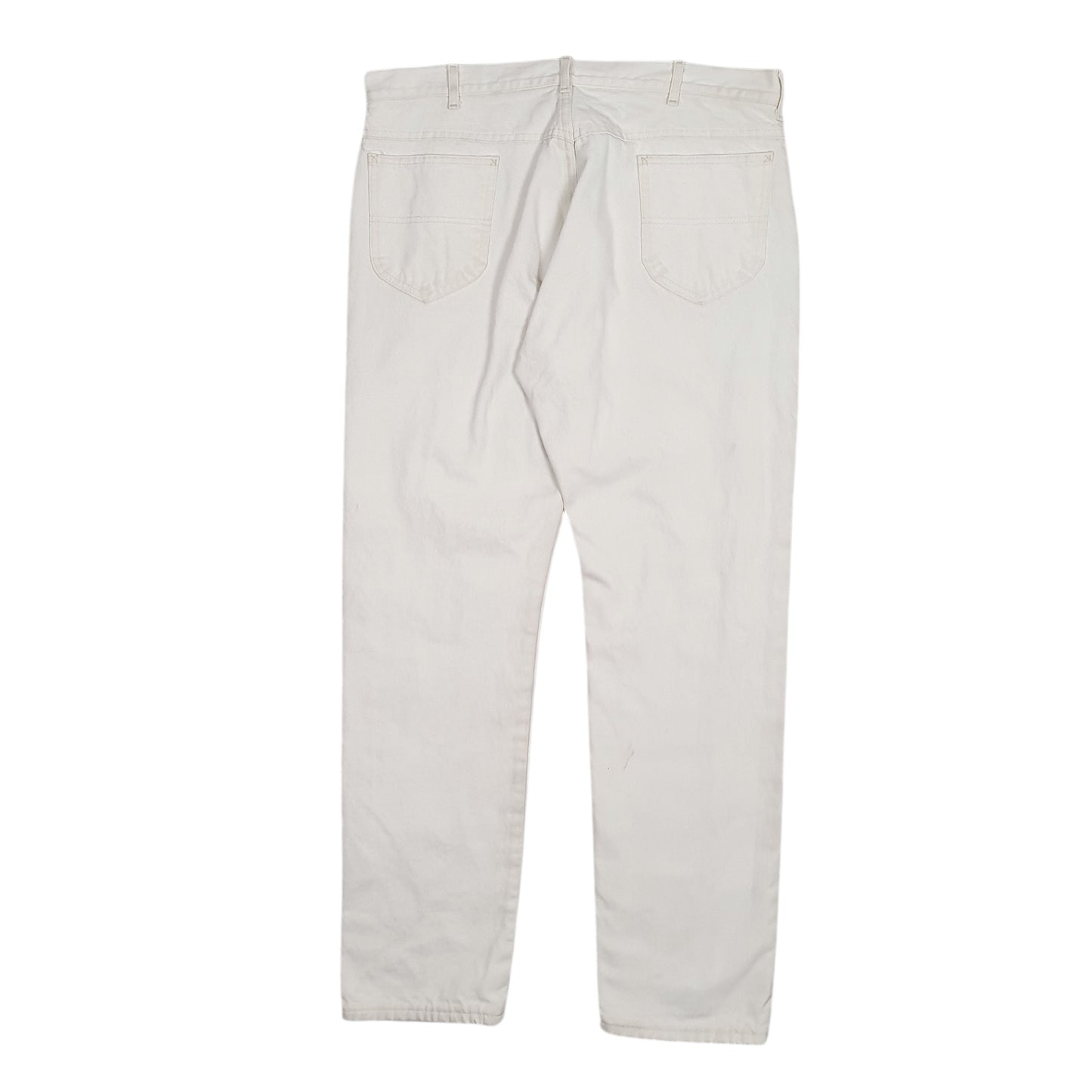 Mens White L.L.Bean Vintage 90s Made In USA Fleece Lined  Jeans