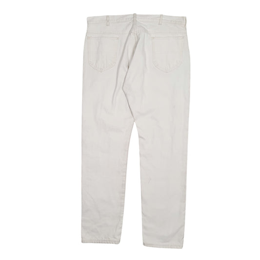 Mens White L.L.Bean Vintage 90s Made In USA Fleece Lined  Jeans