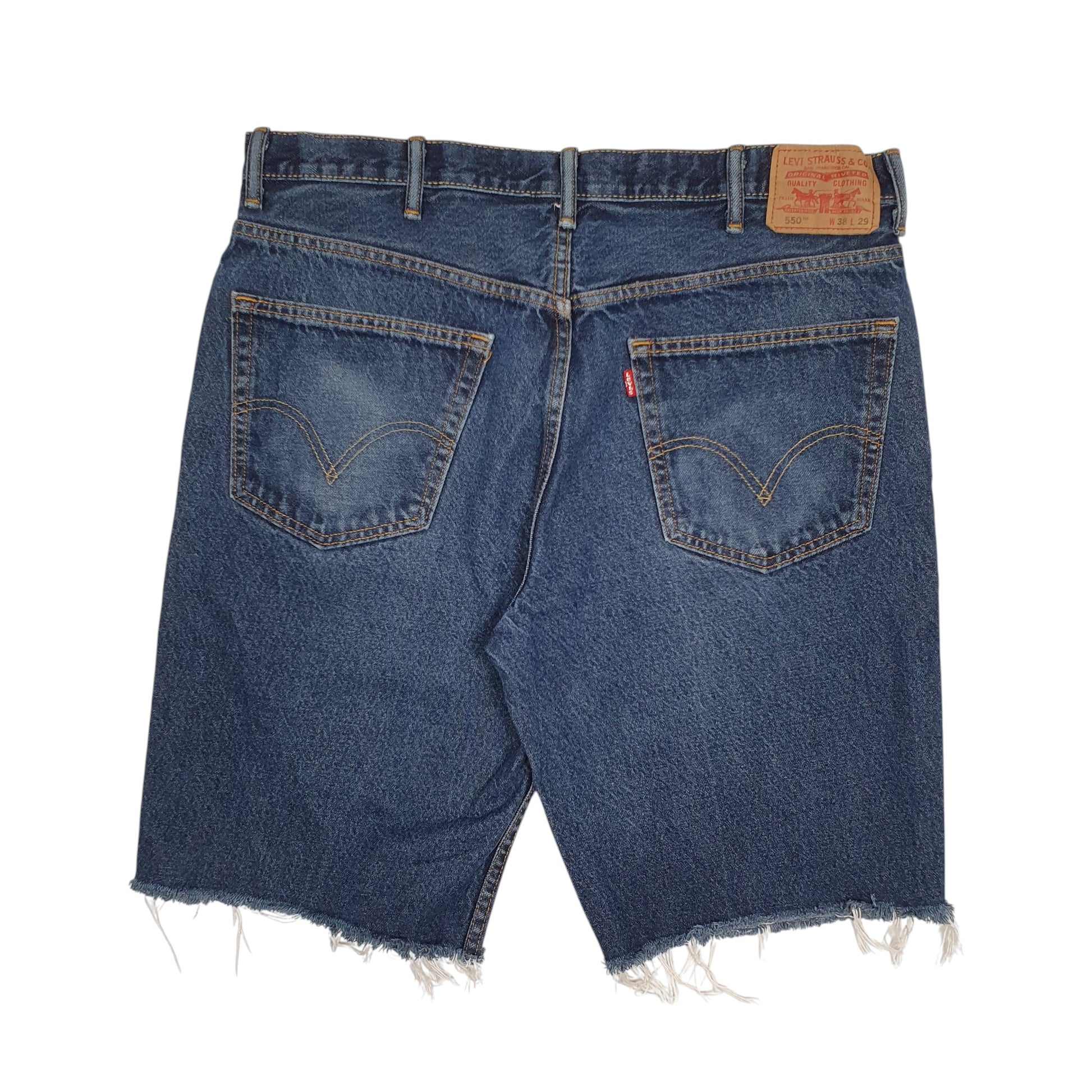 Mens Blue Levis 550 Cut Off  Shorts