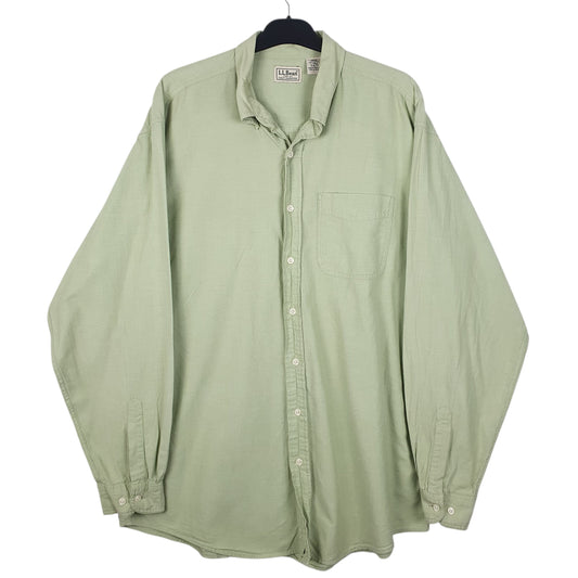 Mens Green L.L.Bean  Long Sleeve Shirt