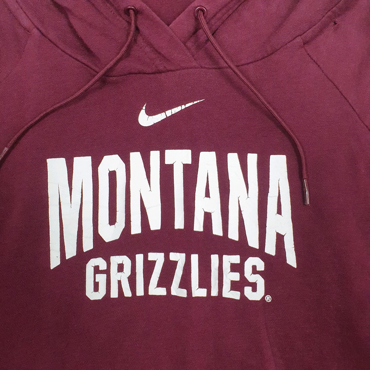 Womens Burgundy Nike Montana Grizzles Hoodie Jumper