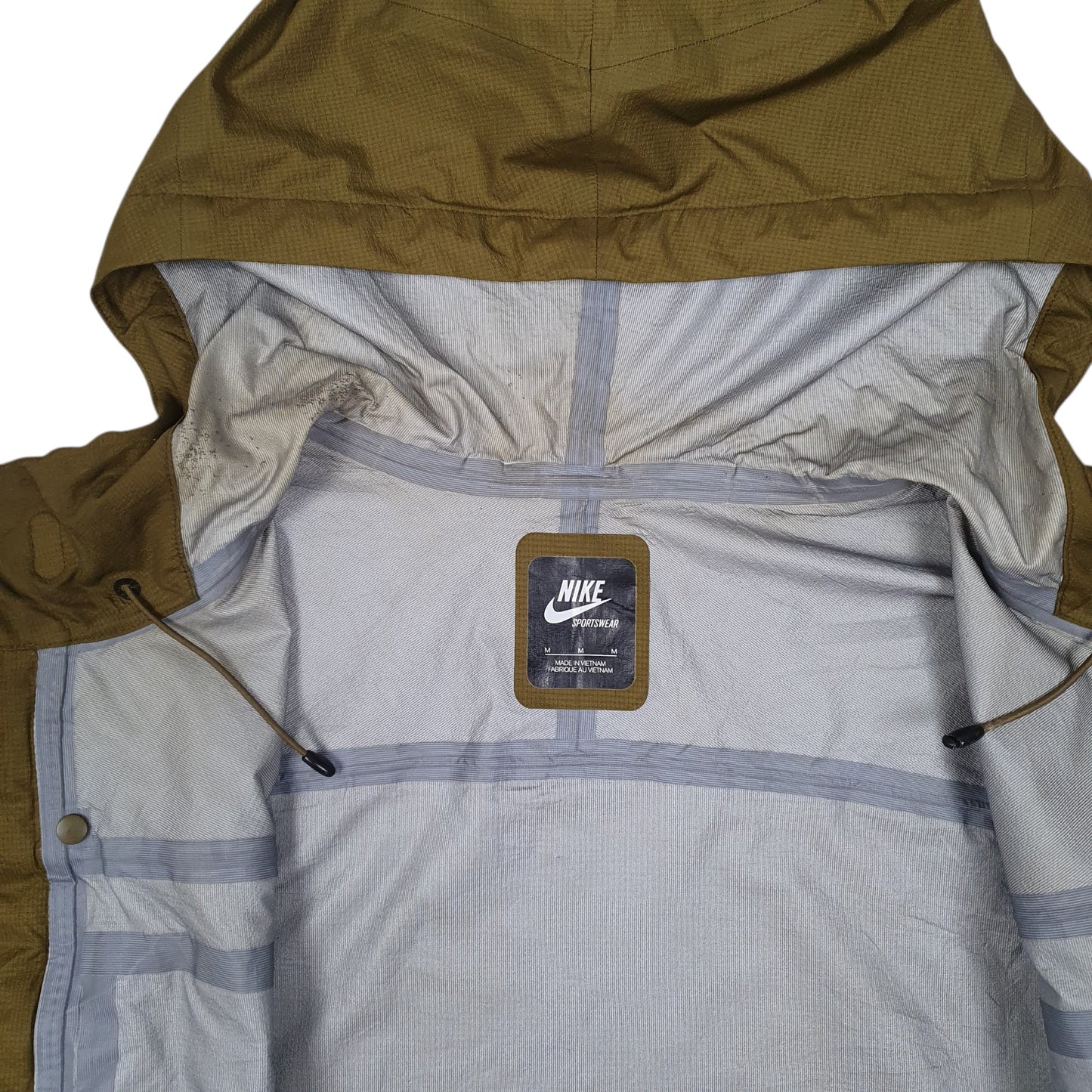 Mens Green Nike Lightweight Waterproof Rain  Coat