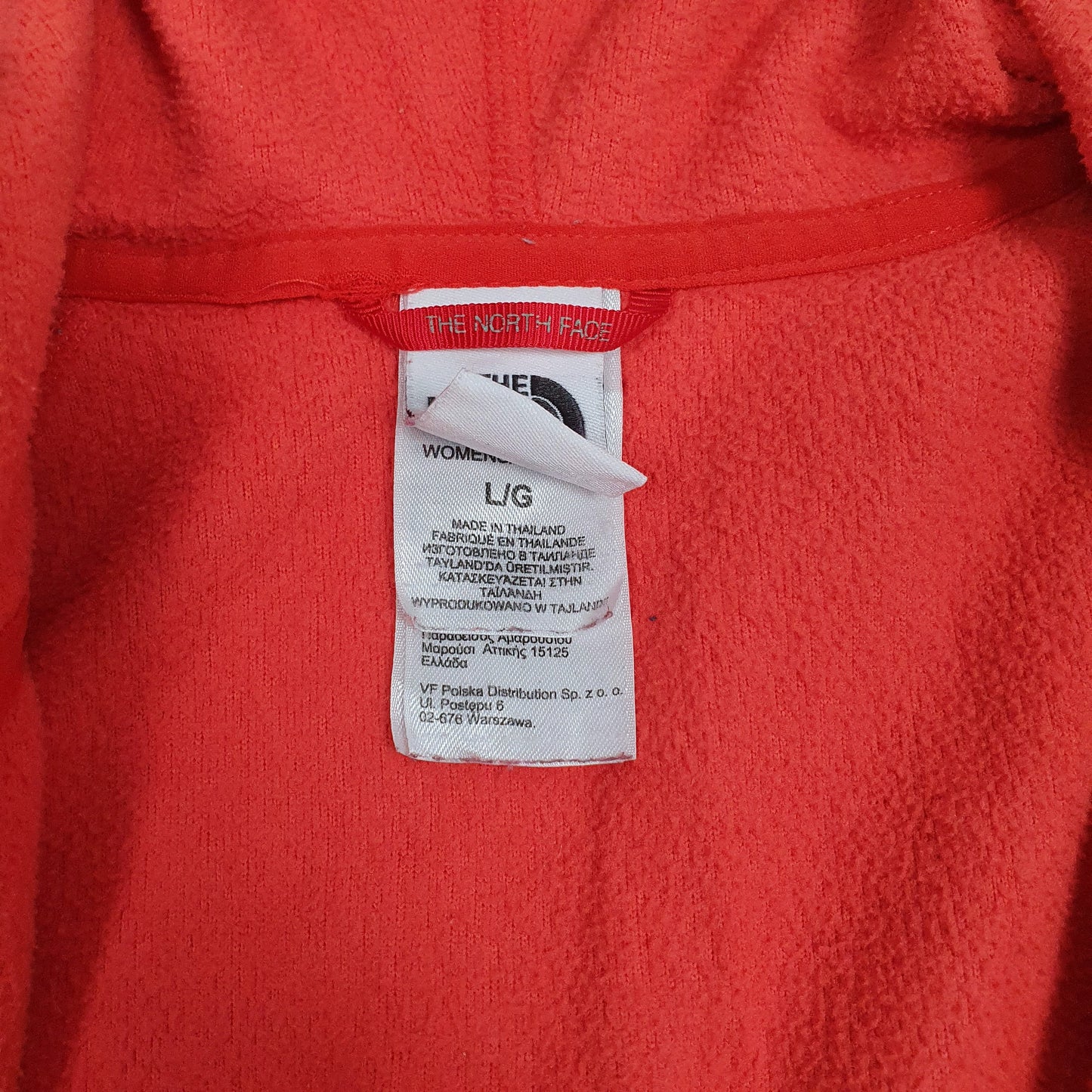 Womens Orange The North Face Polartec Full Zip Jumper