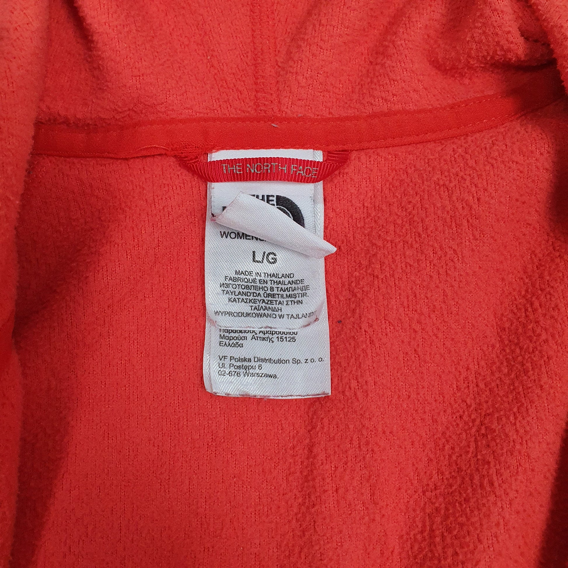 Womens Orange The North Face Polartec Full Zip Jumper