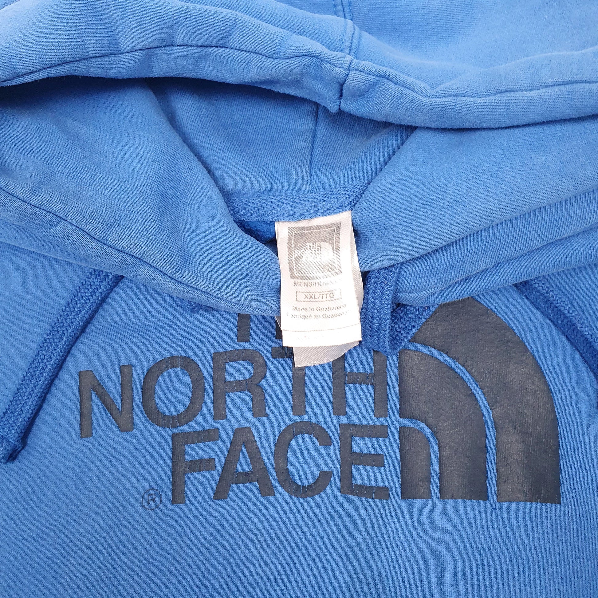 Mens Blue The North Face Spellout Hoodie Jumper