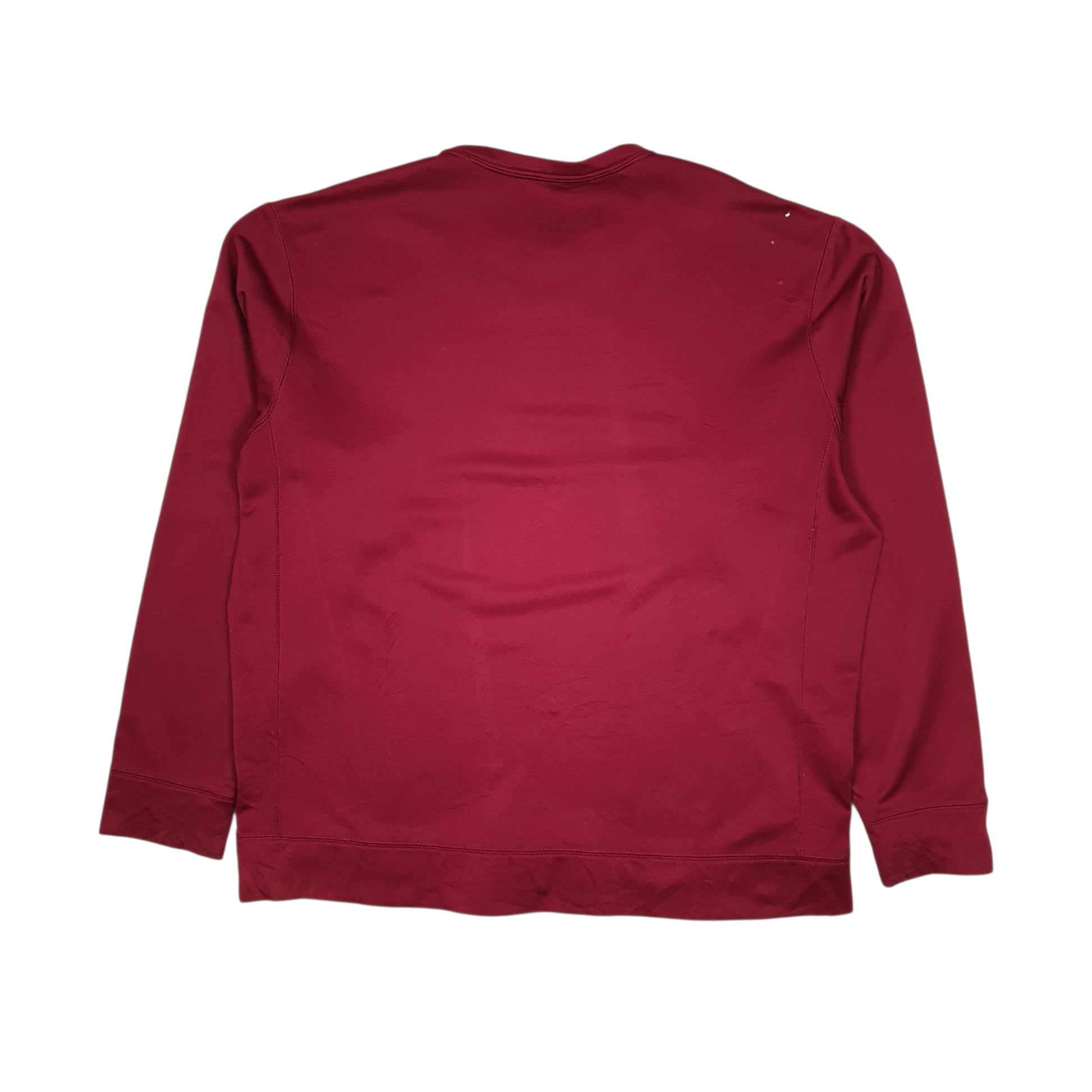 Mens Burgundy Nike Therma Fit Crewneck Jumper
