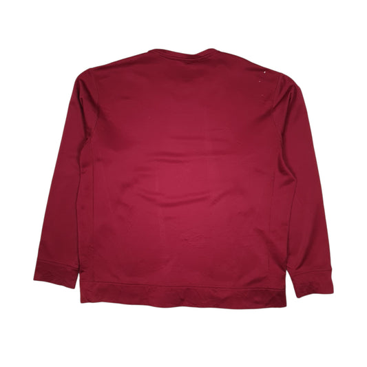 Mens Burgundy Nike Therma Fit Crewneck Jumper
