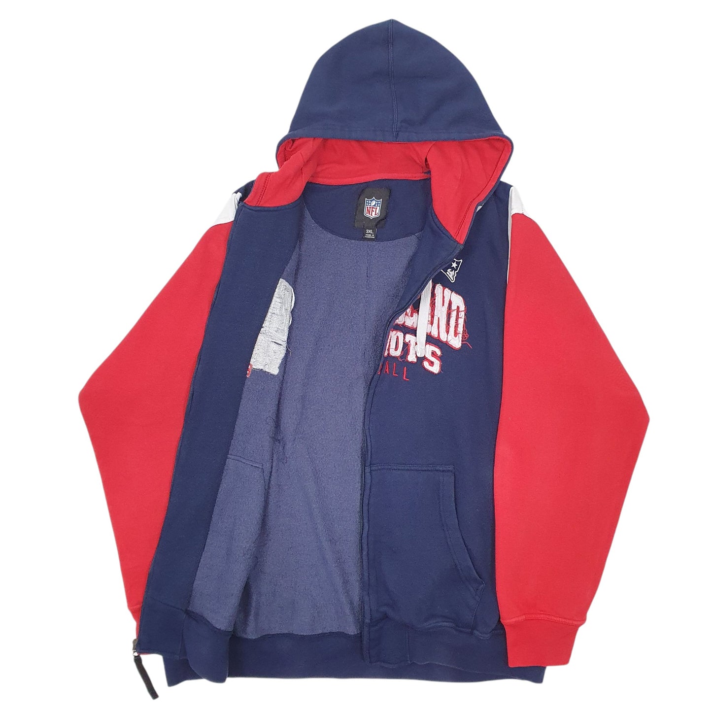 Mens Navy NFL New England Patriots Full Zip Jumper