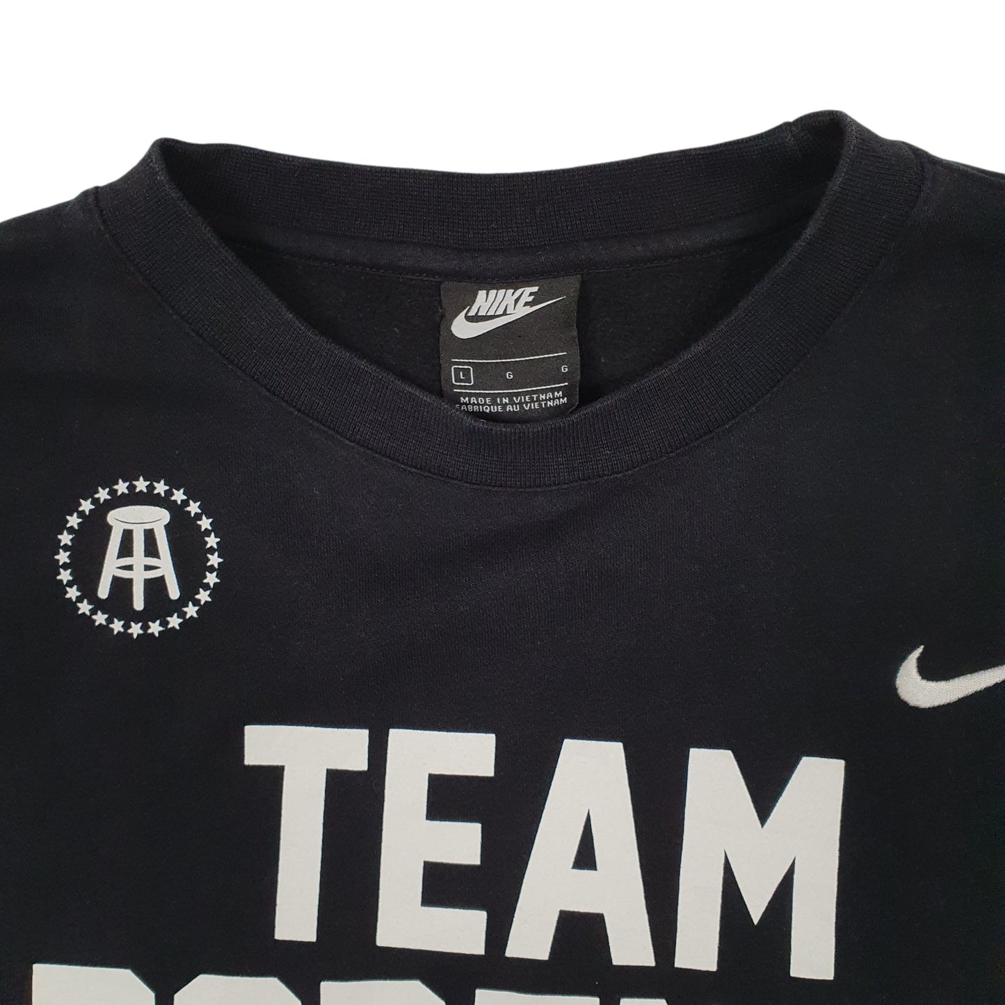 Mens Black Nike Barstool Sports Crewneck Jumper