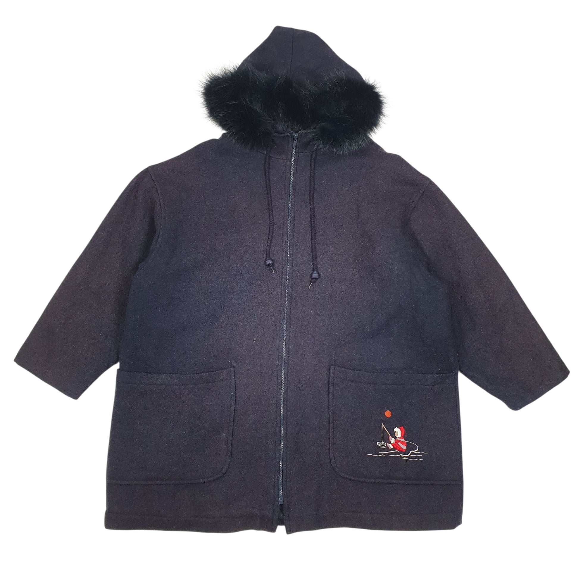 Womens Navy Trilogi Vintage  Coat